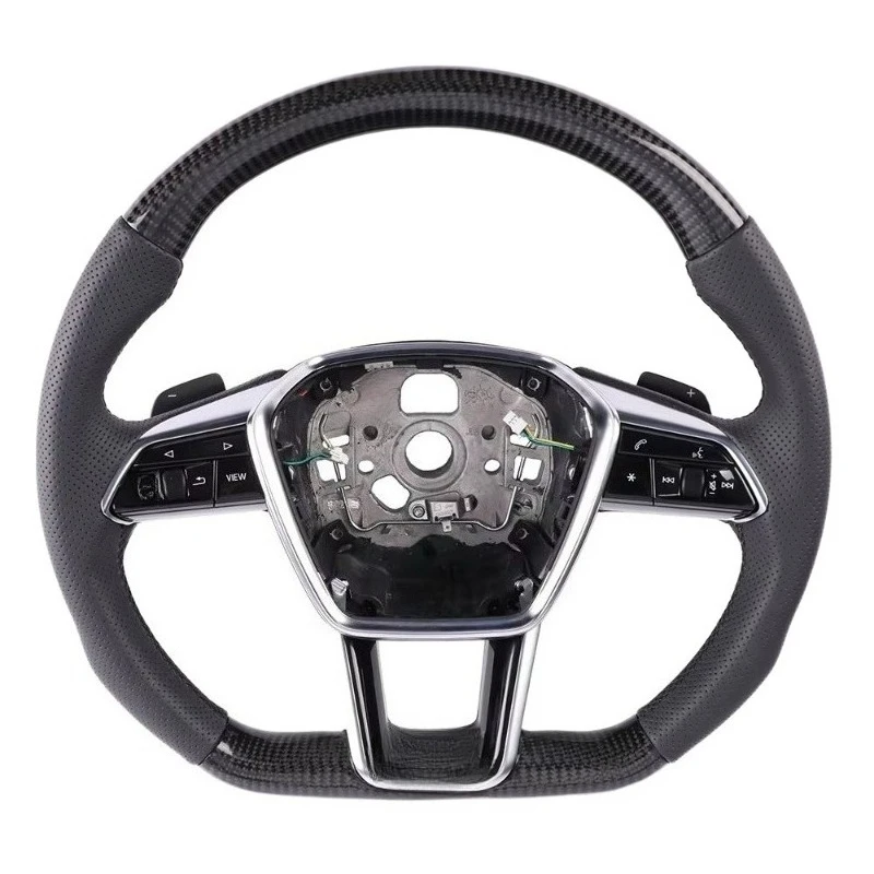 

Руль из карбона и алькантары для RS3 8Y RS5 8W, полностью индивидуальный гоночный дизайн