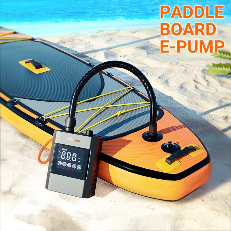 CYCLAMI 20PSI Inflatable Electric Air SUP Pump High-Speed Dual Stage for Outdoor Paddle Board Airbed Paddleboard Inflatable Part