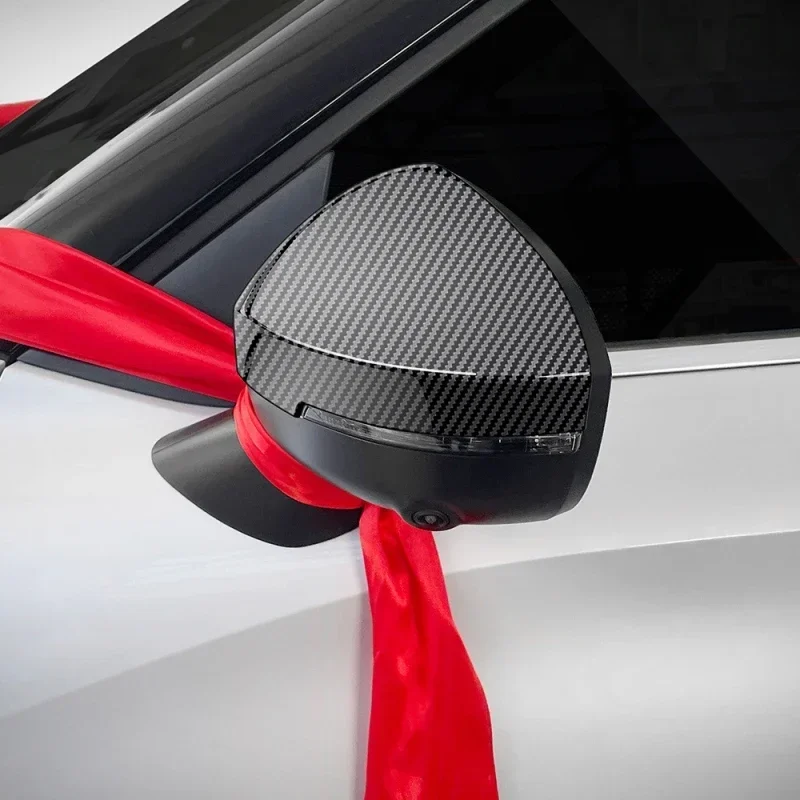 For Mitsubishi outlander 2022 2023 2024ABS BLACK Door side Mirror cover  Rearview MirrorRain eyebrows Cover Trim Car Accessories