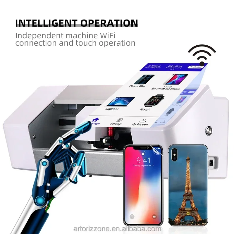 완전히 사용자 정의 자동 휴대 전화 화면 보호기 나노 Tpu 하이드로 겔 절단 필름 기계 스마트 폰 다이 커팅 머신