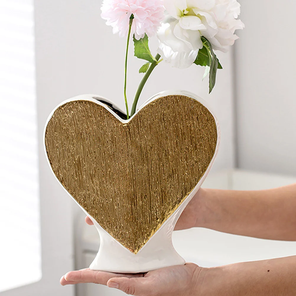 

Heart Shaped Ceramic Vase Size S Decorative Flower Vase for Dried Flowers Home Office Table Centerpiece Nordic Style