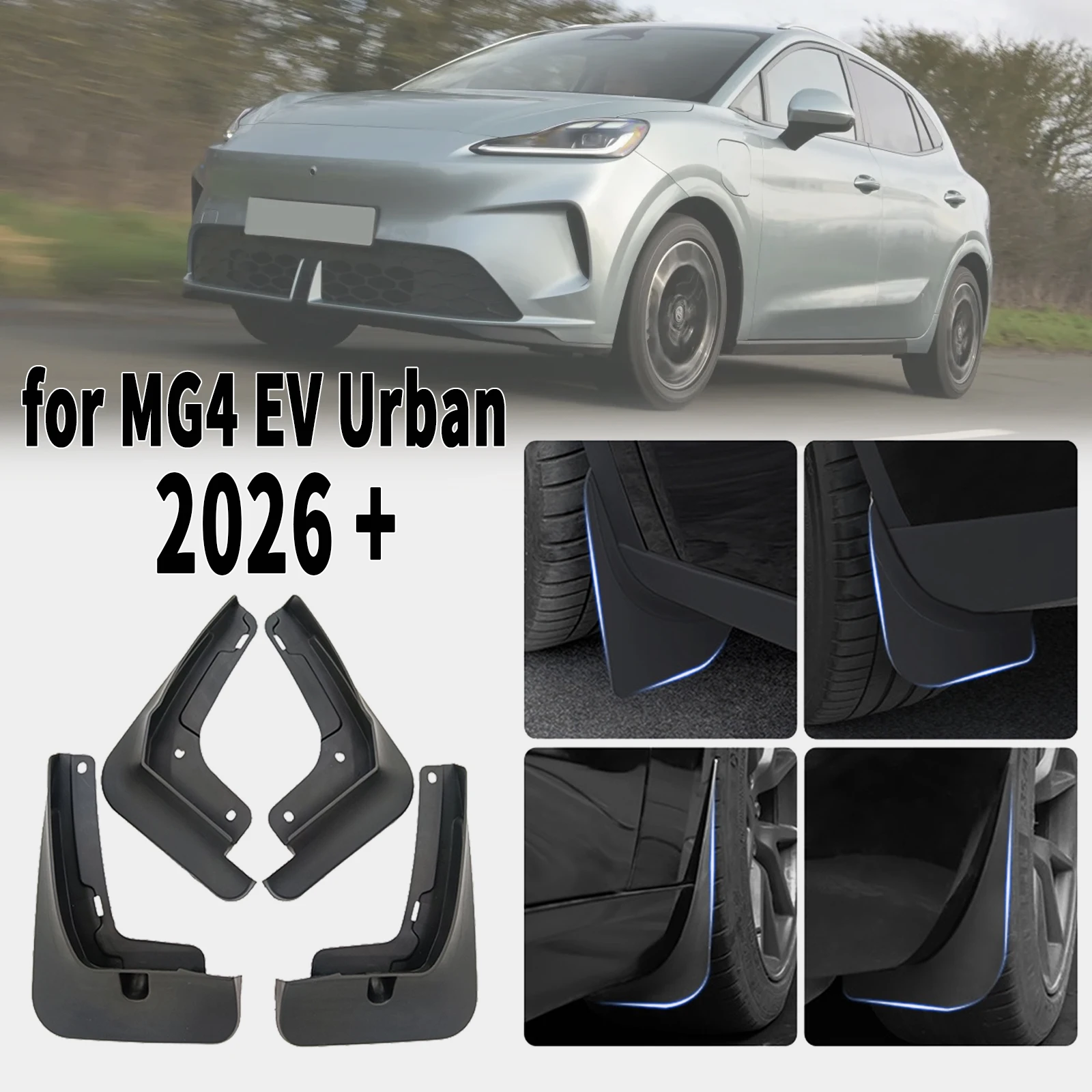 

MudFlaps Accessories Car for MG4 MG 4 EV Urban 2026 2027 Mudguards Mud Flaps Splash Guards Front Rear Wheels Fender