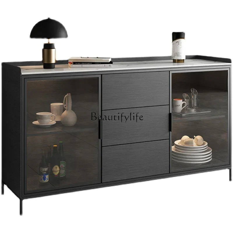 

LJY*Slate dining side cabinet Modern simple living room Home locker
