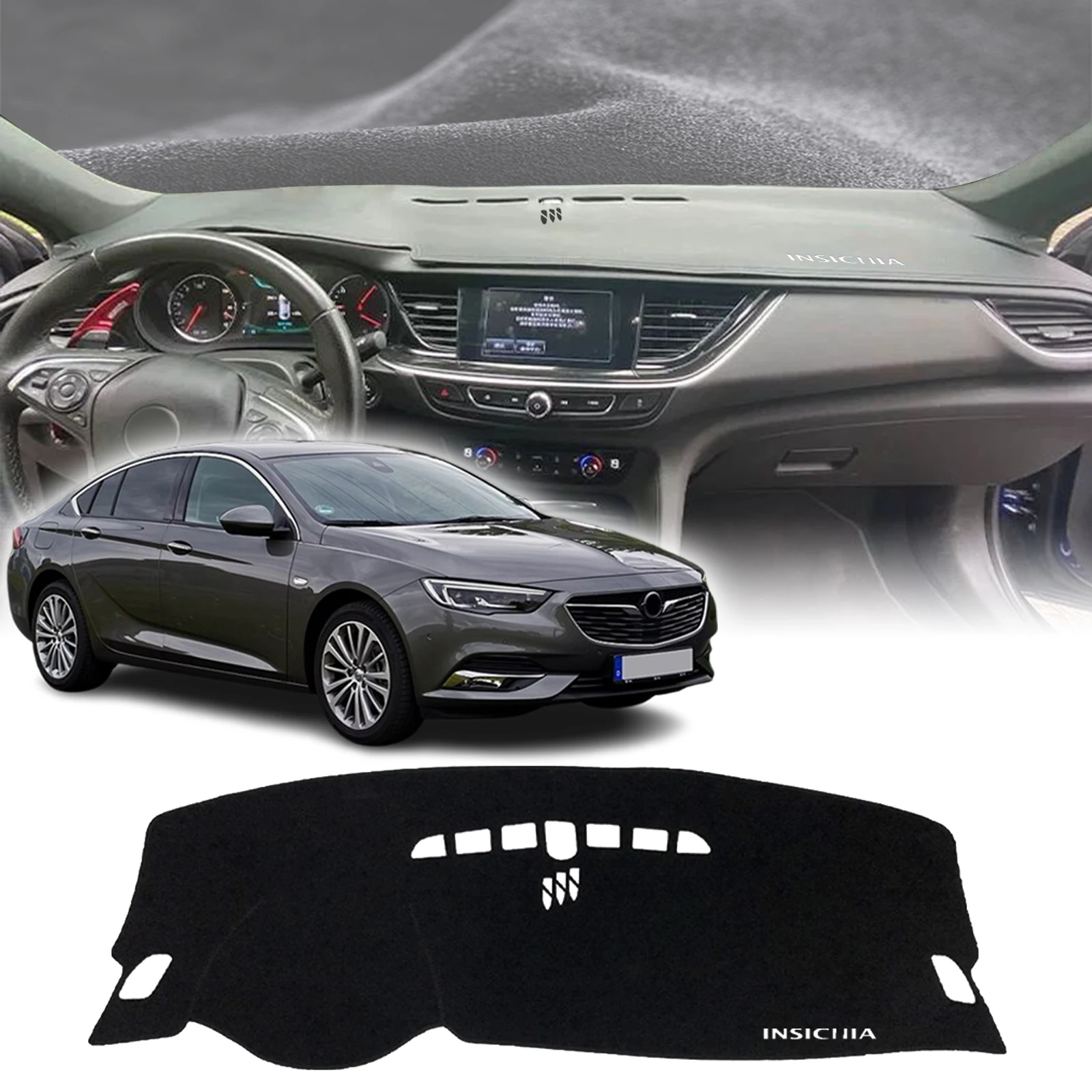 

fit for Opel Insignia B 2017 2018 2019 white logo Car Accessories Dashmat Dashboard Cover Pad DashMat Sunshade Protective Carpet