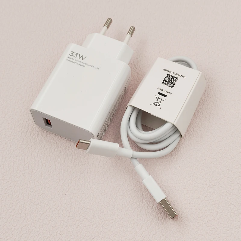 Original Xiaomi Mi 14 13 Ultra 12s 11 10 Pro 33W Charger Tubo Fast Charge EU US Adapter 6A Type C Cable For Redmi Note 12 13 Pro - náhled 2