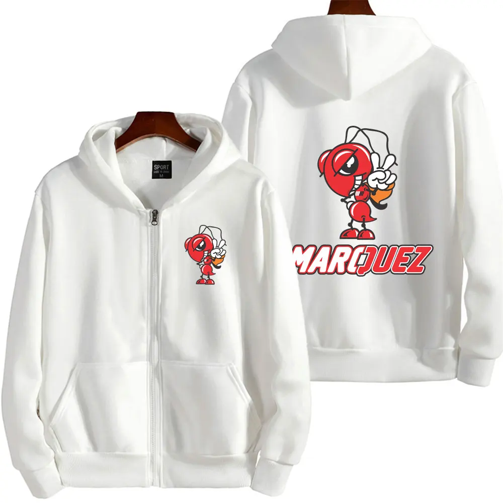 Marquez 93 Motorcycle Team Logo Men Zip Up Hoodie Spring Autumn Fashion Male Sweatshirt 2024 New Sport Women Jacket Coats