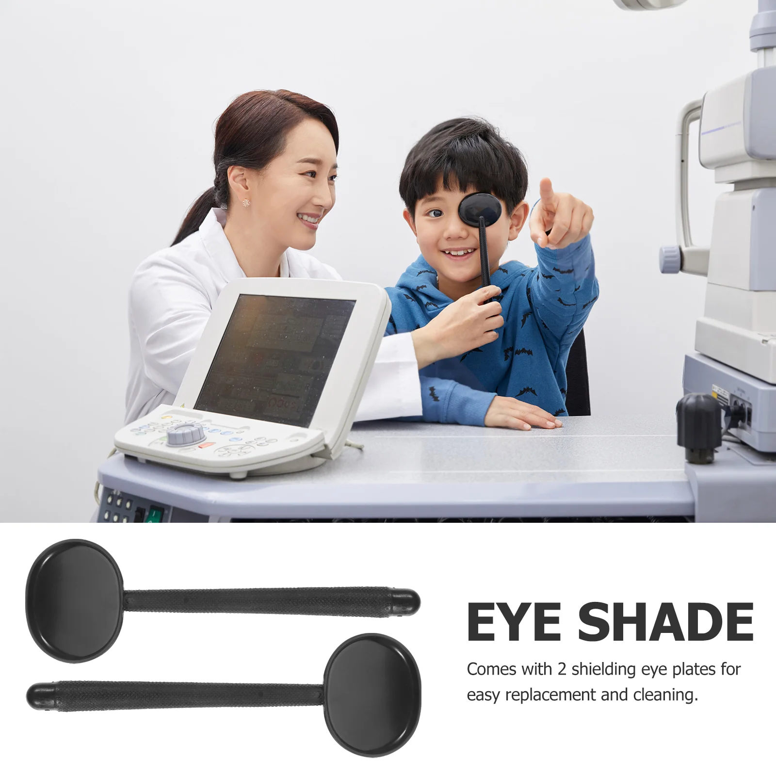 2 Pcs Vision Test Eye Shield Multi-function Cover Supplies Occluders Tool Blinder Practical Visual Covers Plate for Plastic