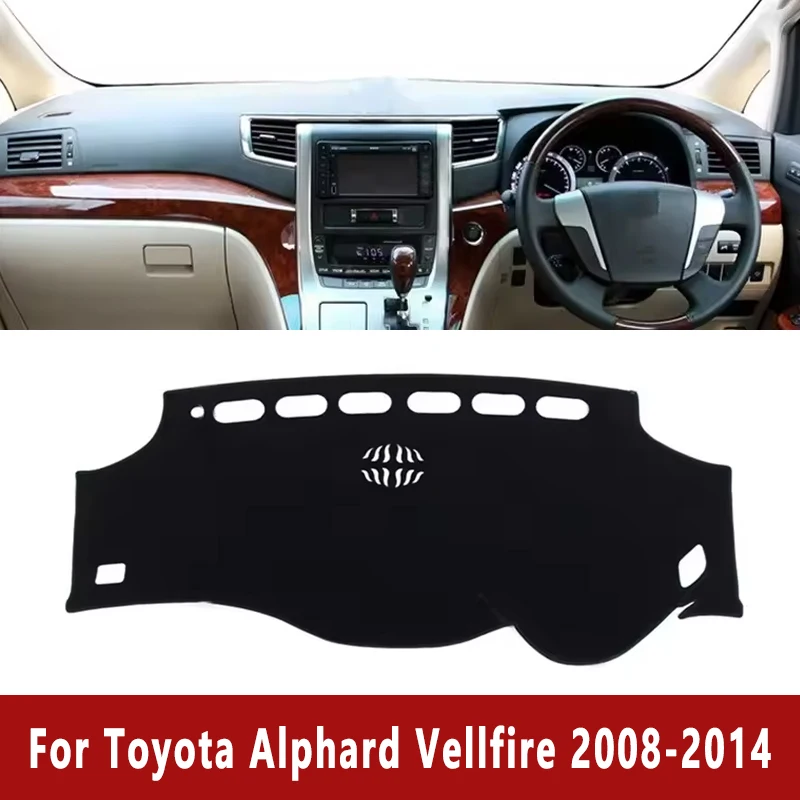 

Car Dashboard Mat Dash Cover Center Console Pad Custom for Toyota Alphard Vellfire 2008-2014 Nonslip Cape Sunshade Accessories