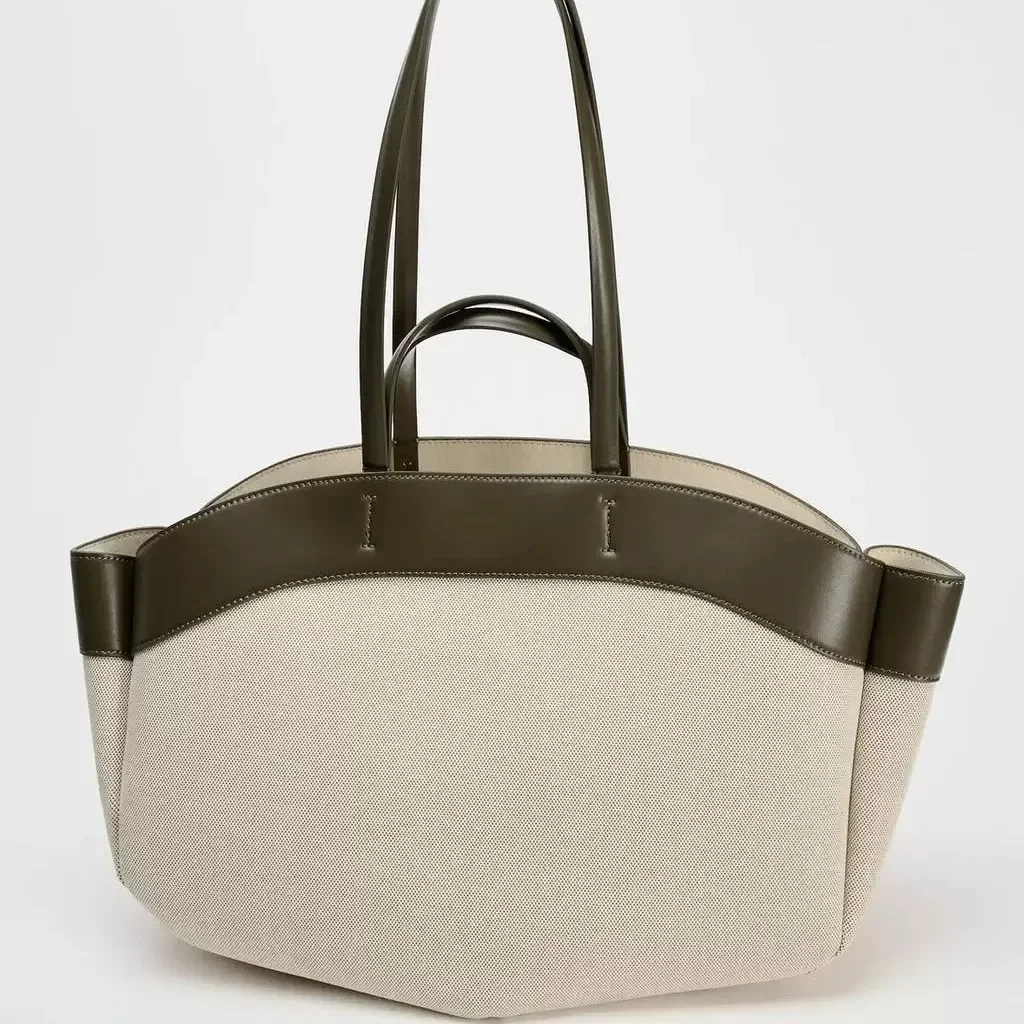 جديد 2025 المرأة حقيبة تسوق من القماش تقسم عالية الجودة سعة كبيرة يده كتف واحد التسوق حقيبة كبيرة لينة شكل Comput #2