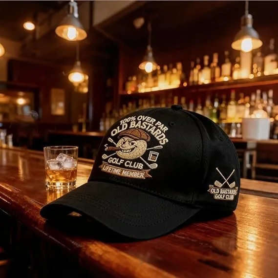 Old Bastards Golf Club Cap 100% Over Par Lifetime Member Edition Golf Hats
