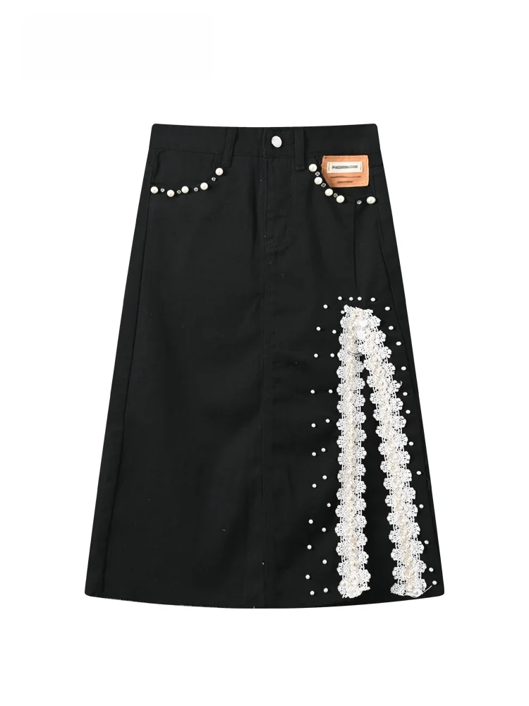 plus Size Denim Asymmetrical Skirt Women Summer New Loose Fashionable Casual High Waist A-Line Short Skirt for Plump Sister
