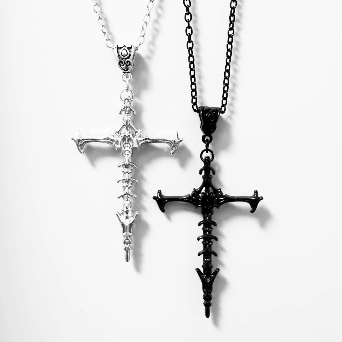 Bone Cross Necklace… - image