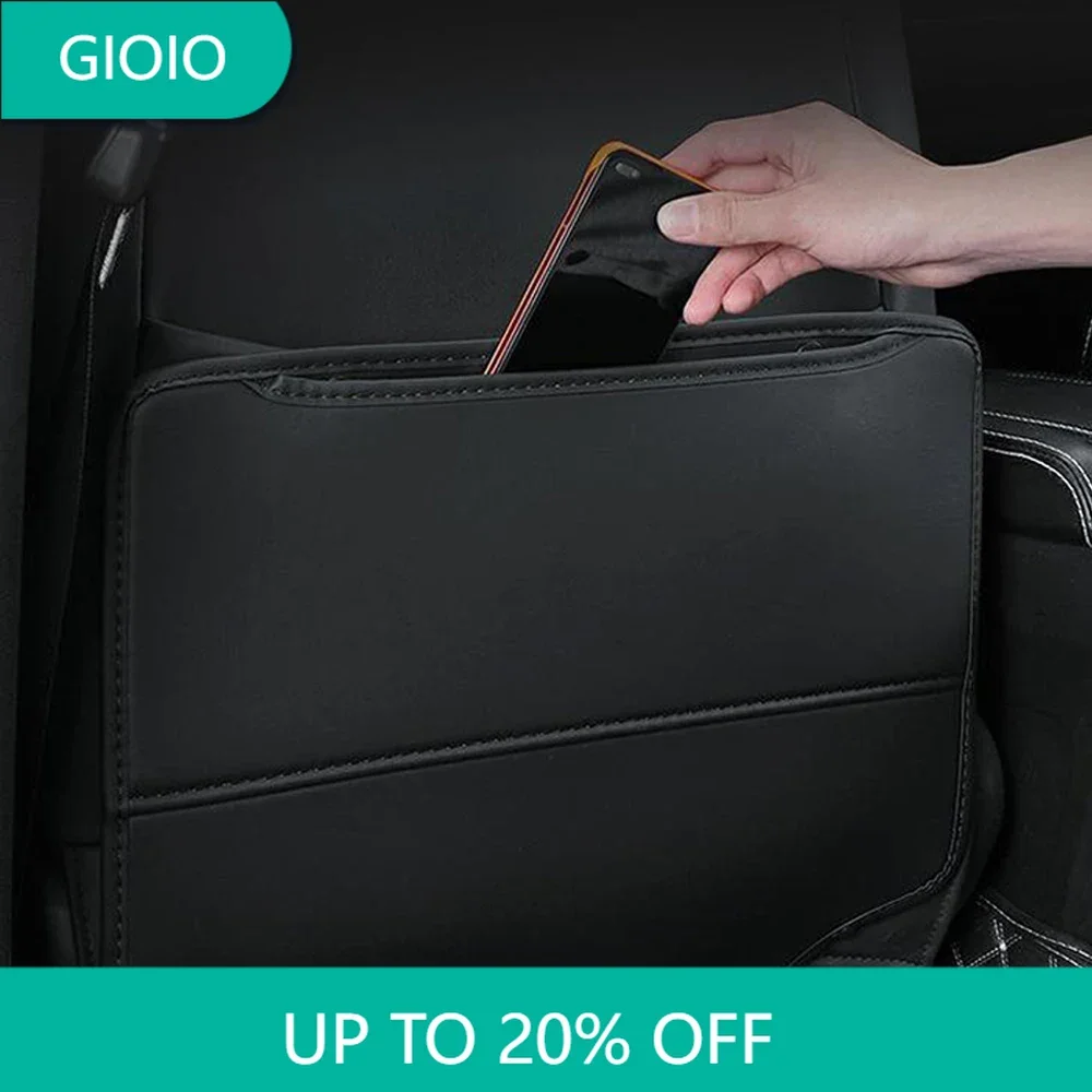 

For Geely Geometry C 2023 2024 Car PU Leather Anti Kick Mat Pad Anti-kick Protector Mats Seat Back Protector Auto Accessories
