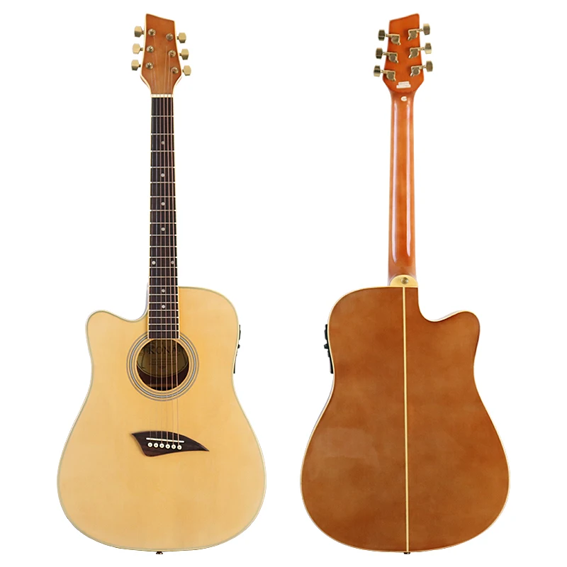 

Stock Left hand Acoustic Guitar 40 inch High Gloss Finish basswood body 6 String Cutway Design Folk Guitar With EQ