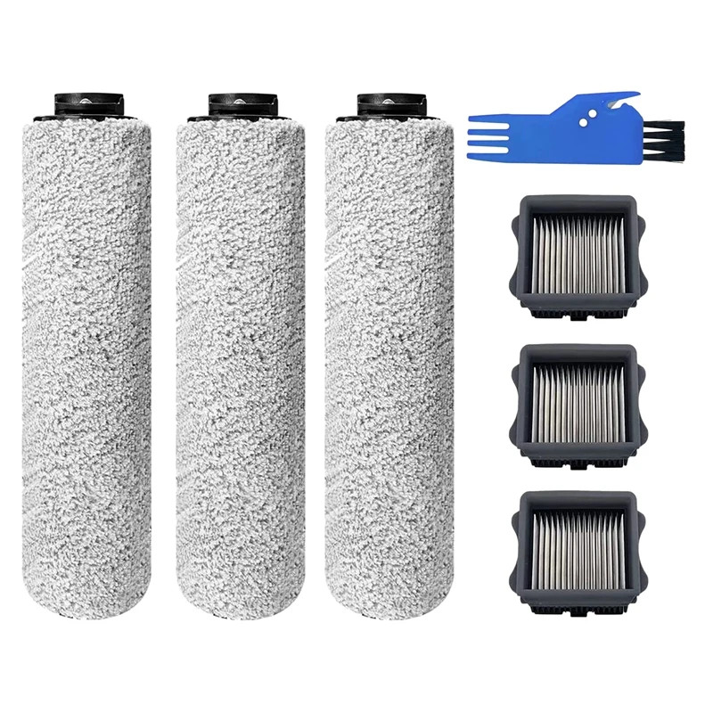 7 Pcs Replacement Brush Roller Vacuum HEPA Filter Kit For Tineco Ifloor 3 Ifloor One S3 Cordless Wet Dry Vacuum Cleaner