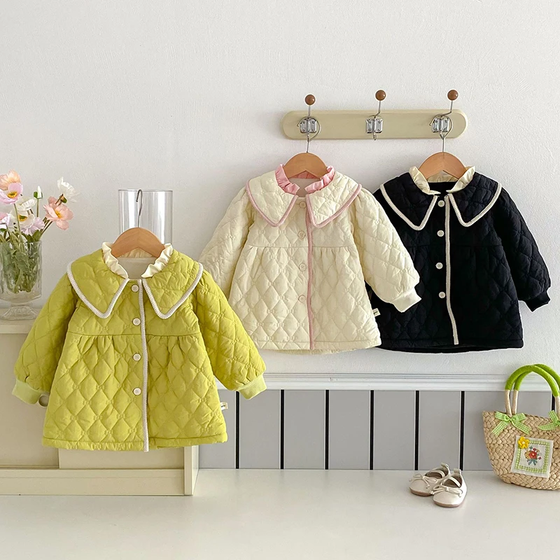 2024 New Winter Toddler Baby Girl Jacket Thicken Warm Cardigan Coat Newborn Baby Girls Thick Coat Children Thick Warm Clothes