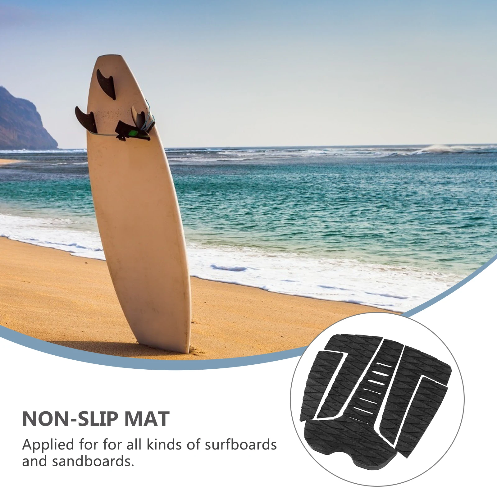 

Premium EVA Surfboard Non- Pads Set Waterproof Traction Pads Accessories for Surfing