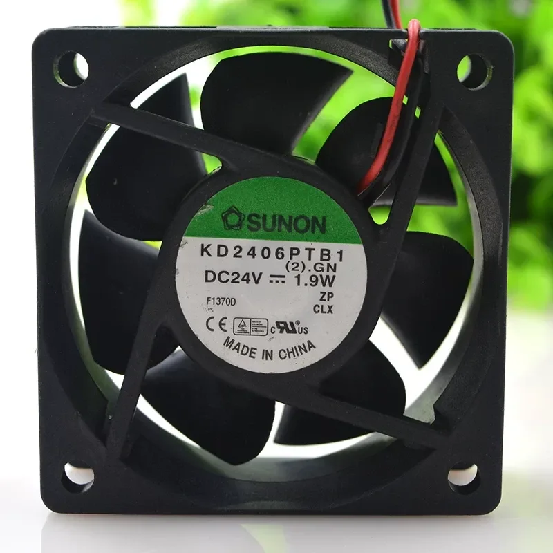for Jianzhun SUNON KD2406PTB1 24V 1.9W 6025 6CM 2 Wire Double Ball Bearing Inverter Cooling Fan