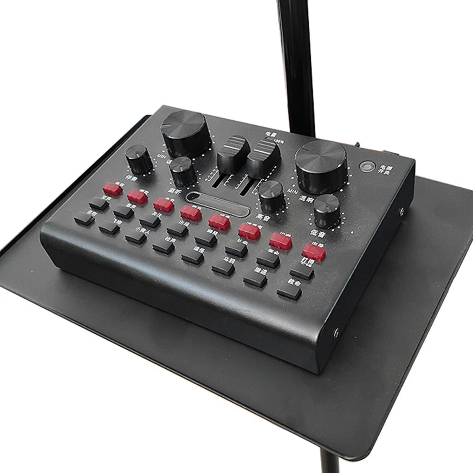 Professional Iron Sound Tray Microphone Stand Clamp-on Rack Tray for Mic Mount Sound Card Camera Phone Harmonica Studio Setup