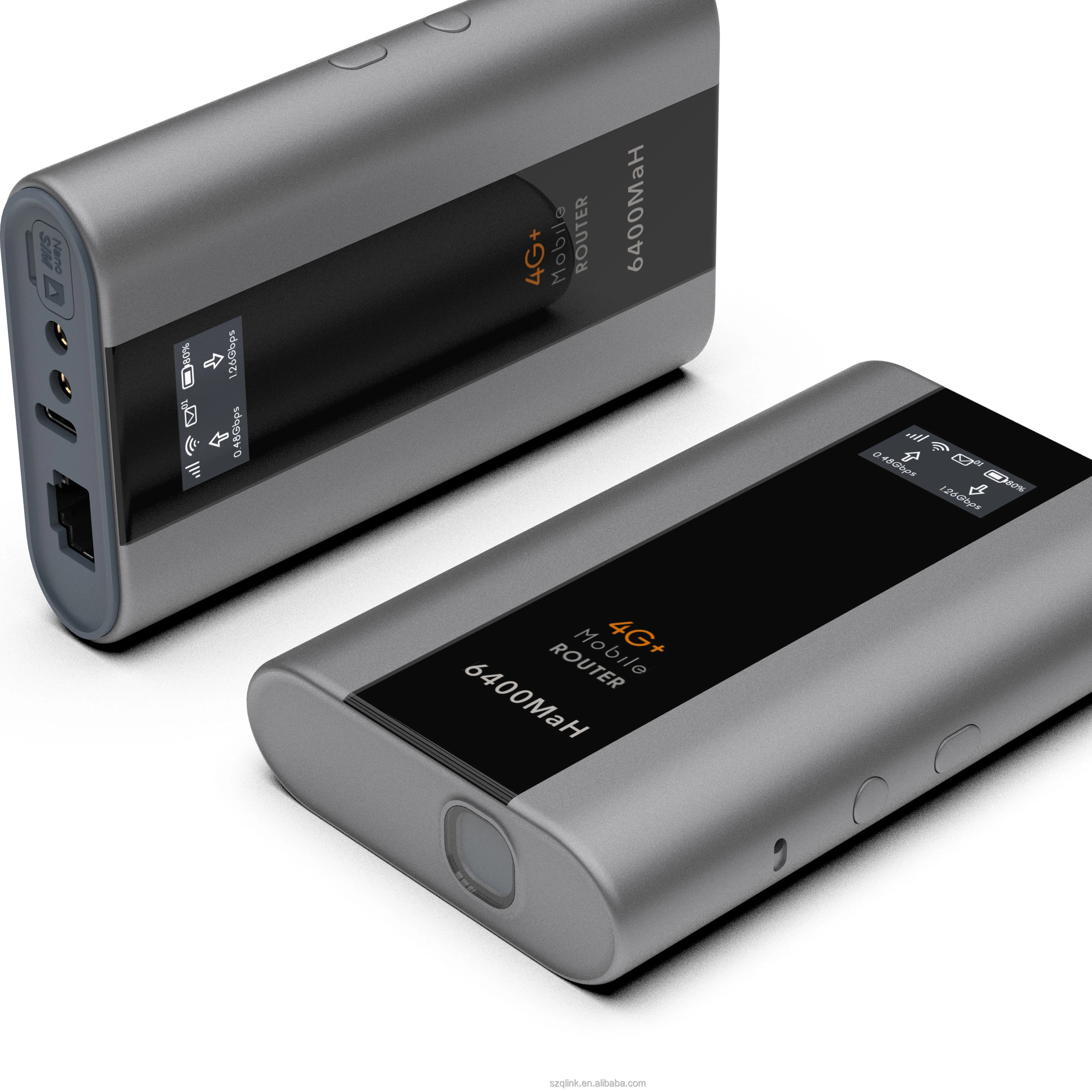 4G LTE Nano SIM ESIM Portable Wi-Fi Hotspot Cat6 300M Speed 900M Dual Band Wi-Fi 6 100M RJ45  6400mAh Power Bank All in One