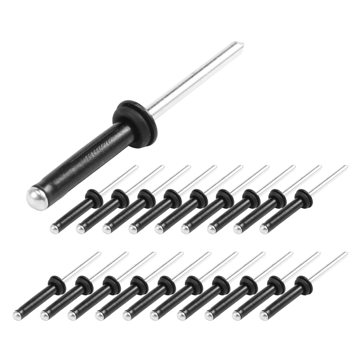 20 Pcs Tri-Grip Rivet with 20 O Rings Long Grip Tri-Fold Tri Bulb for Deep Water Installing Kayak, Canoe and Boat