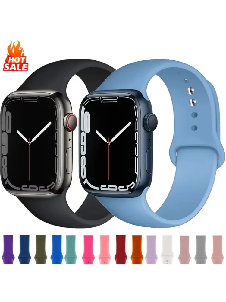 Silikonarmband für Apple Watch Armbänder 49mm 40mm 44mm 45mm 46mm 42mm 41mm 38mm Sportarmband iWatch Serie 10 9 8 3 SE Ultra 2