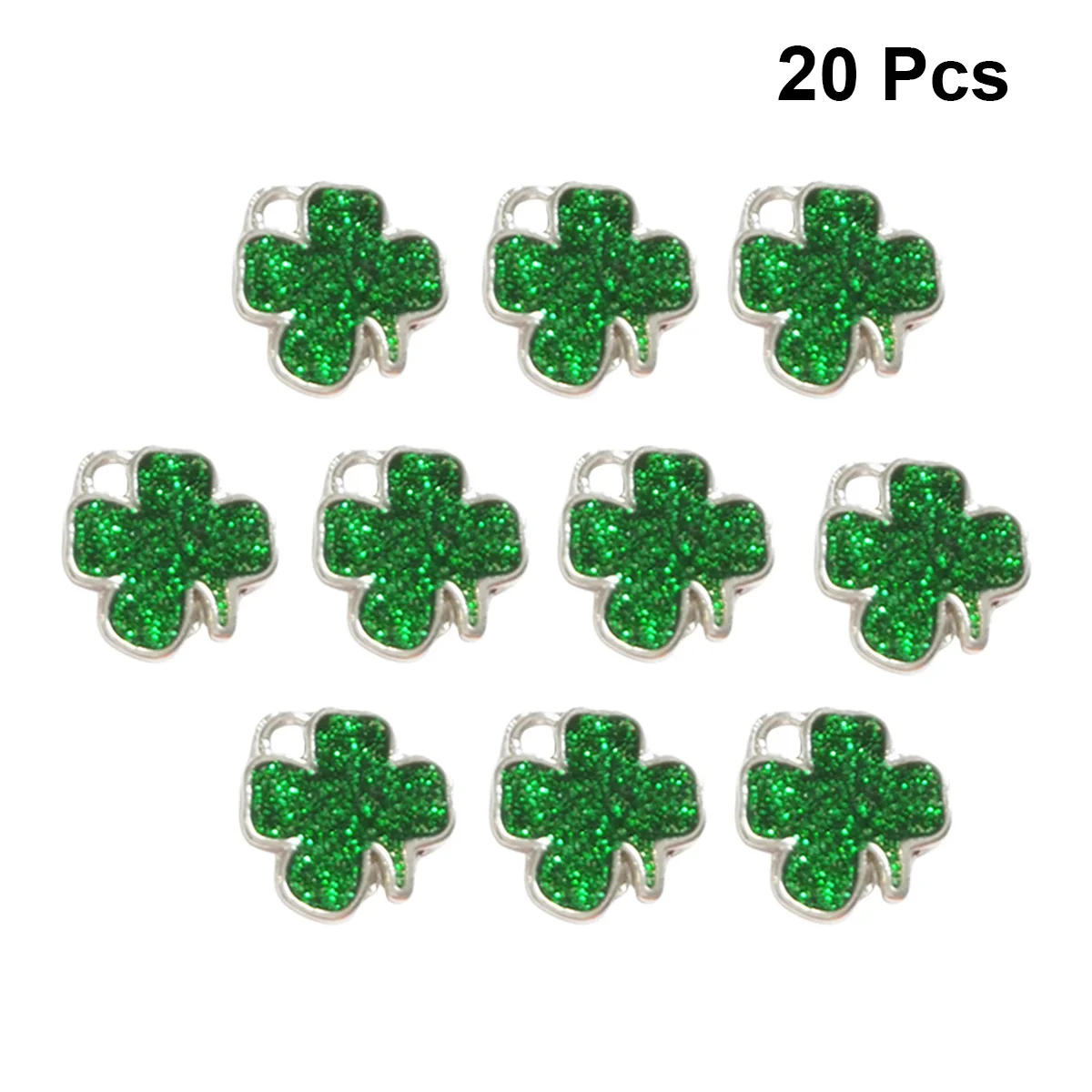 20 Pcs Four Leaf Pendants Charm Bracelet Charms Jewelry Accessories Loom Bands