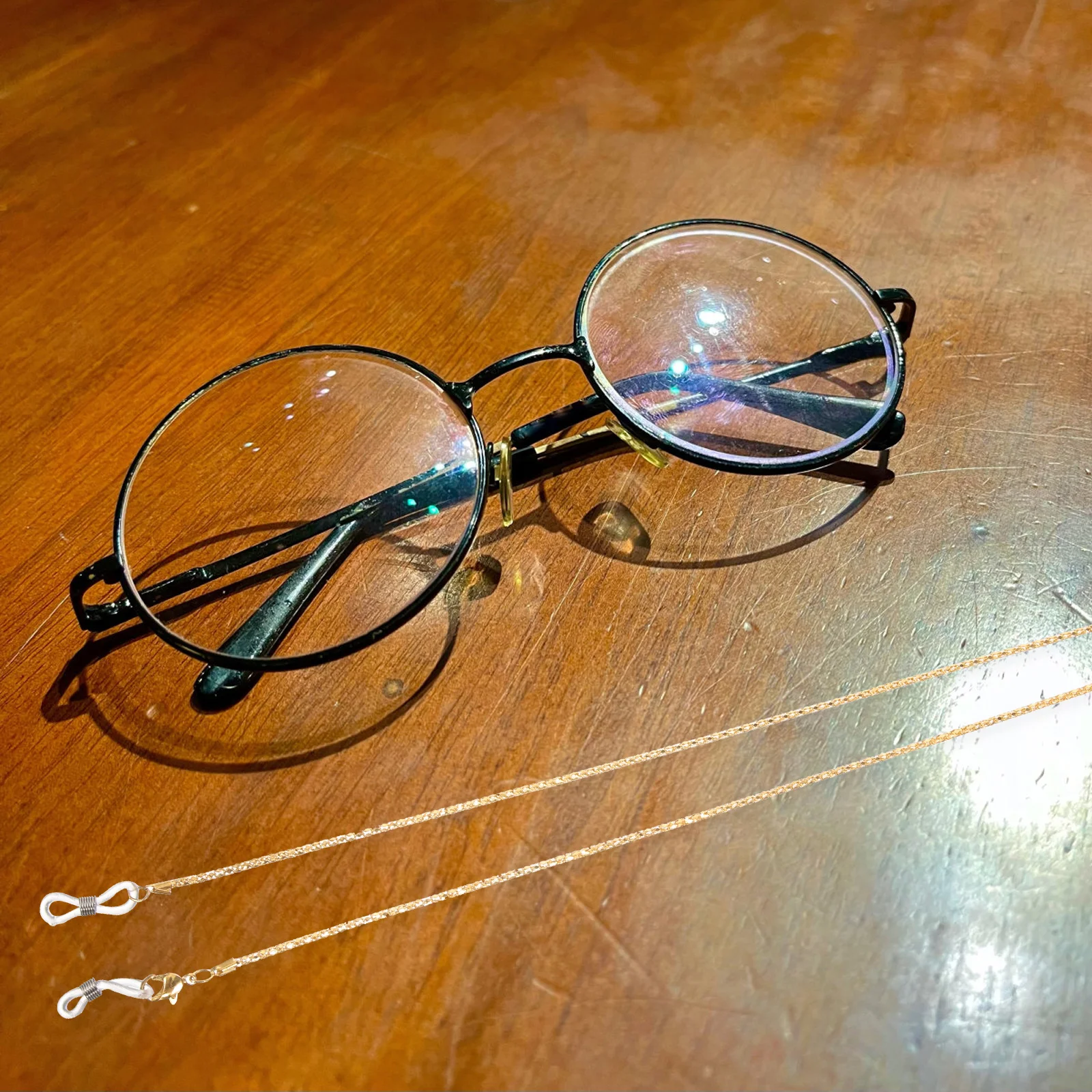 

Spectacles Chain Eyeglasses Cord Sunglasses Rope Personalized Neck Cord Alloy Chain - BZ1307(Golden)
