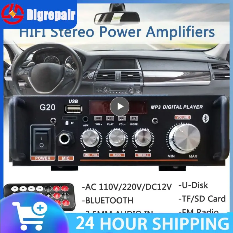 

600W Home Amplifiers HiFi Subwoofer Home Theater Sound System Audio Car Amplifiers FM TF AUX MP3 Player Remote Control