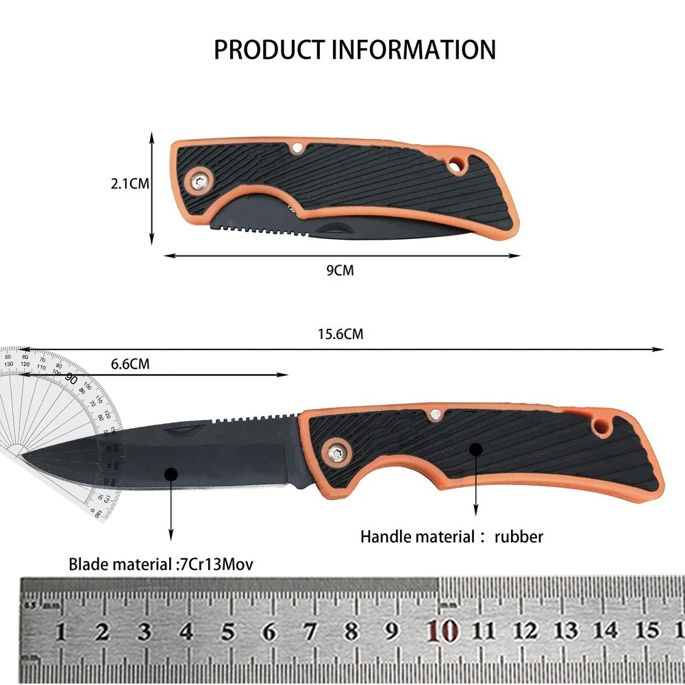 GB Strongarm Portable Fixed Knife 8Cr13Mov Blade Rubber and Plastic Handles Utility Tactical Knives Rescue Combat EDC Multitool