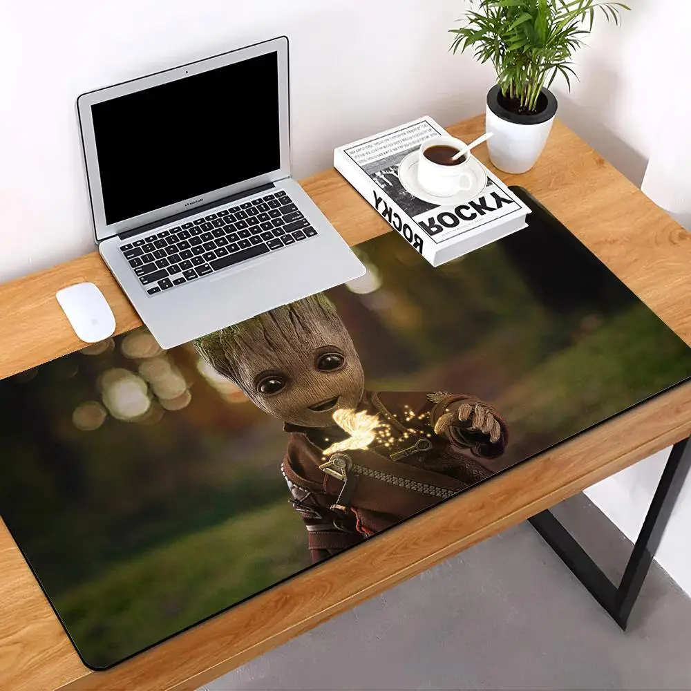 

Marvel Baby Groot MINISO Mouse Pad E-sports players Desk Mat With Pad Gaming Accessories Prime Gaming Keyboard Pad XXL 90x40cm