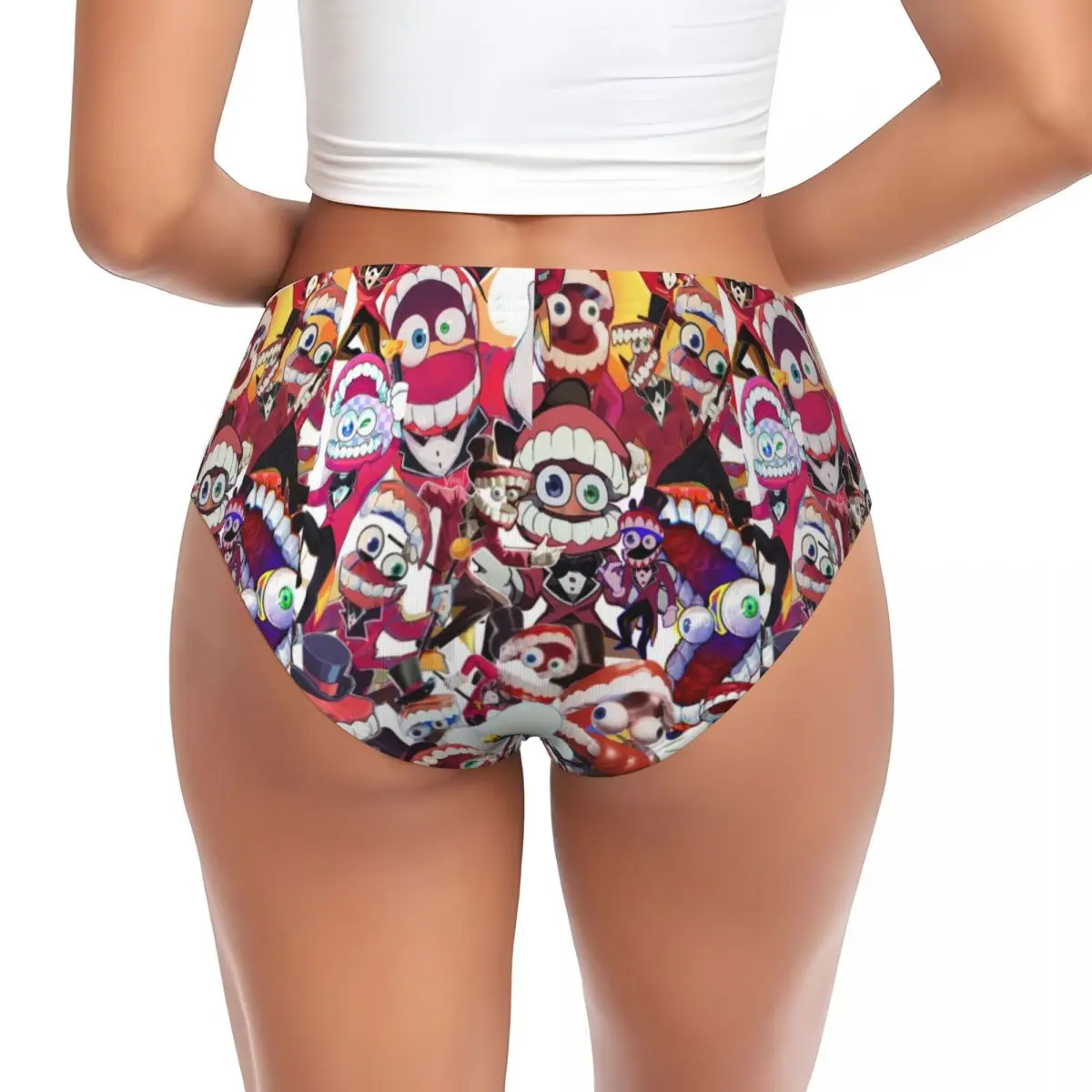 Custom Women The Amazing Digital Circus Wallpaper Anime Brief Panties Female Soft Underwear Underpants