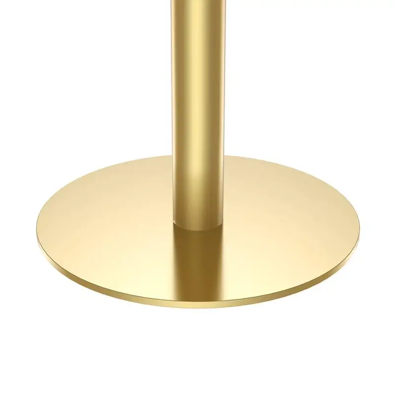 طاولة طعام مربعة بتصميم طاولة بيسترو مقاس 31.5 بوصة مع سطح من الرخام الصناعي، سهلة التجميع وإطار معدني متين