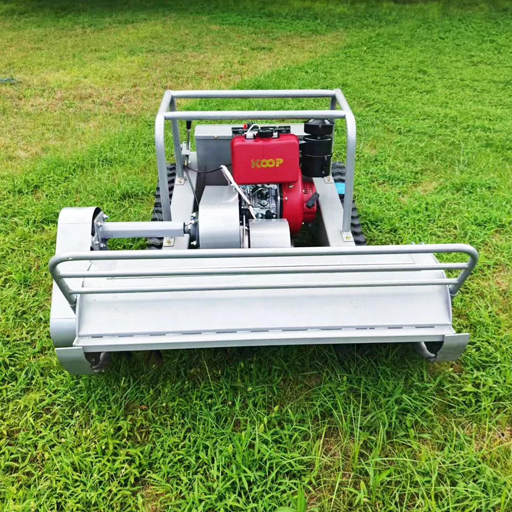 CE EPA Approved All Terrain Robot Lawn Mower Industrial Agriculture Rubber Tracks Remote Control DIY for Grass Cutting