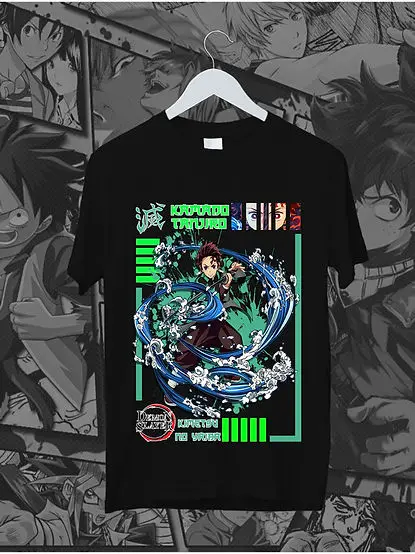 Tanjiro Water Style Cotton anime T-shirt