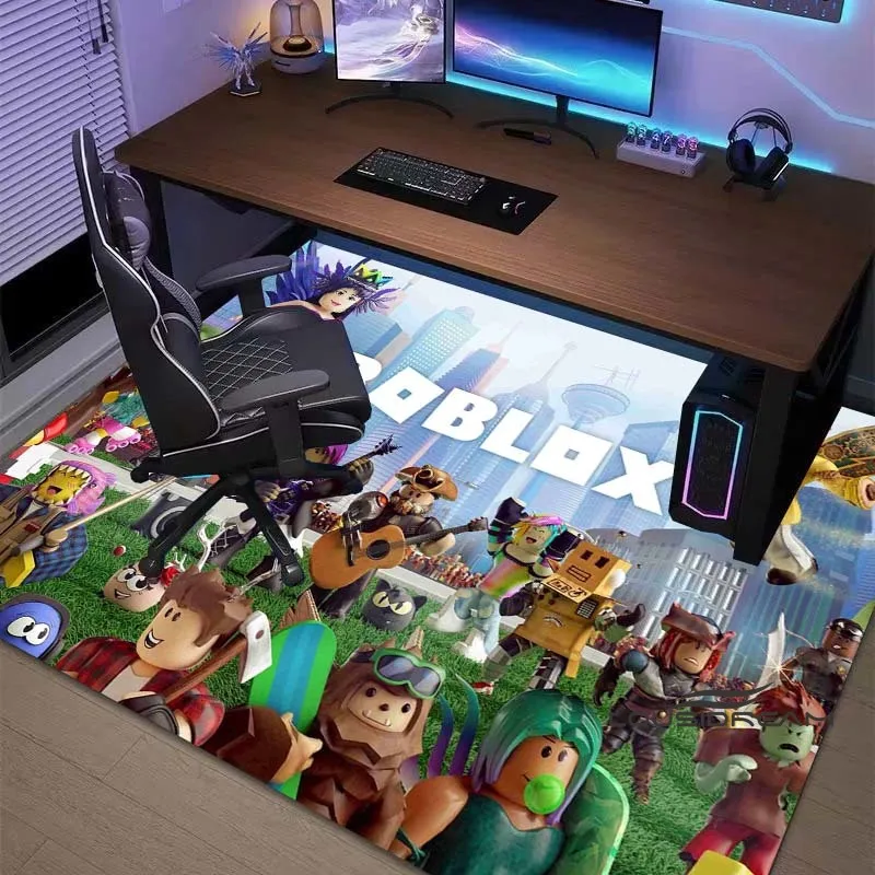 R-Roblox virtual world game carpet children's study sofa bedroom bedside floor mat bathroom door mat absorbent non-slip customiz #4