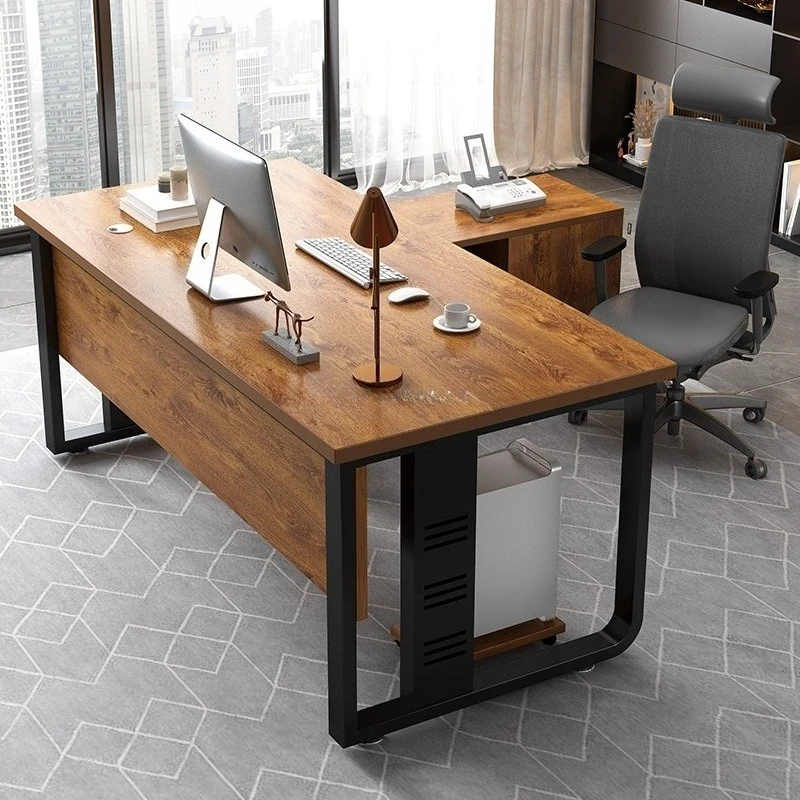 

Office Manager Desk Supervisor sedentary Single wood Computer Desk Simple storage moden escritorio de esquina home Furniture