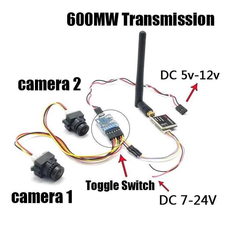 Modulo Switcher Video a 3 canali 5.8G unità di commutazione Video a 3 vie per Drone con fotocamera FPV RC