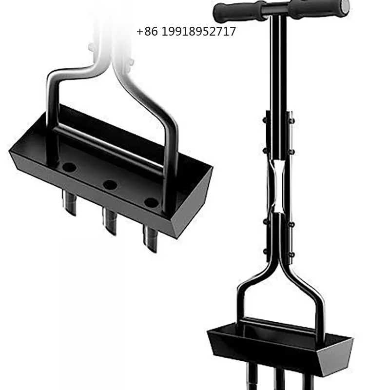 Lawn Aerator Coring Garden Tool Manual Yard Plug Aerators & Clean Tool for Lawn Care Compacted Soil Durable Hand Tool