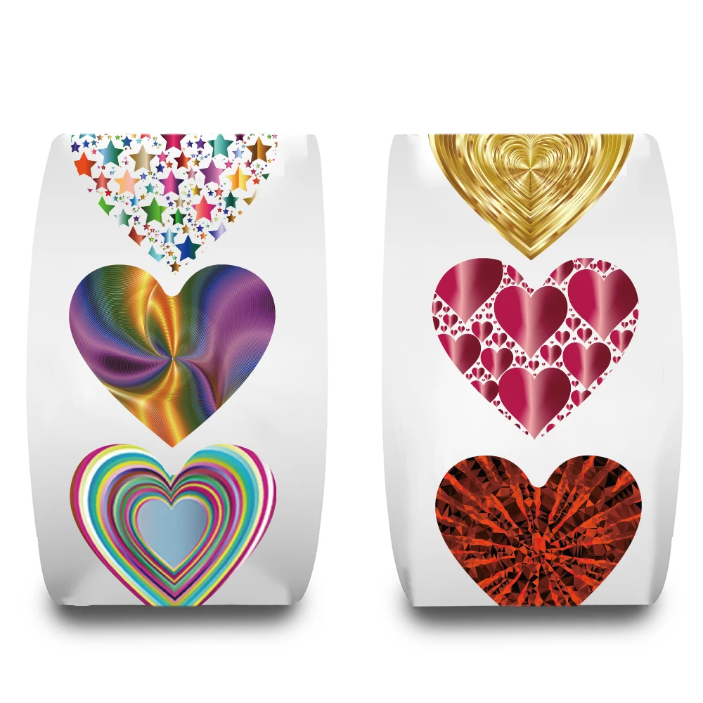 500 قطعة من ملصقات الحب اللامعة للدراجات النارية تخصيص حقيبة الكمبيوتر المحمول المعيشة والقهوة الكرتونية نمط صغير ملصق إبداعي ذاتي الصنع