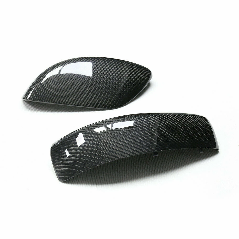 Carbon Fiber Mirror Cover Replacement Exterior Rear View Caps Rearview Shell Clip On For Infiniti G25 2009-2014