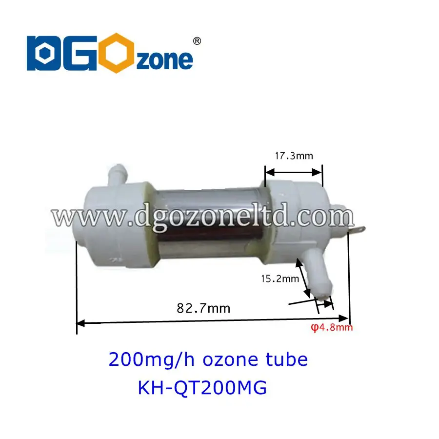 Ozone quartz Tube 100mg 200mg 500mg/h for Air and Water Purifying glass Tube Reator Ozonator without power supply DGOzone