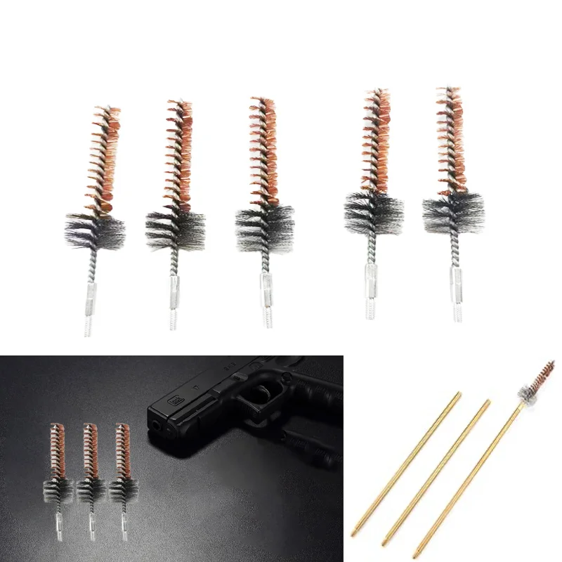 Phosphor Bristle Bronze Bore Brush Gun Cleaning Chamber Kit  3.5Inch Length for AR15 .223 7.62mm 5.56mm Hunting