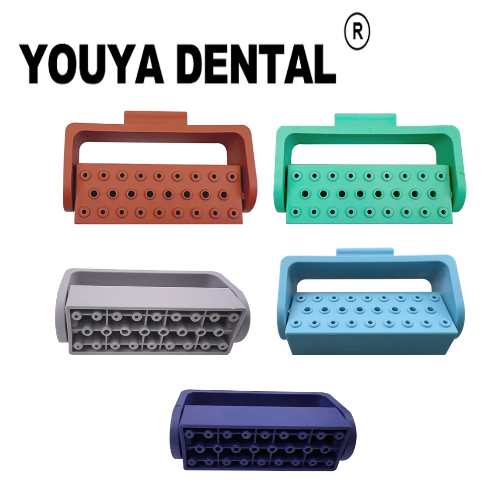 

26 Holes Drill Stand Root Canal File Block Dental Endo Files Holder Needle Holder For Endodontic Files Organizer