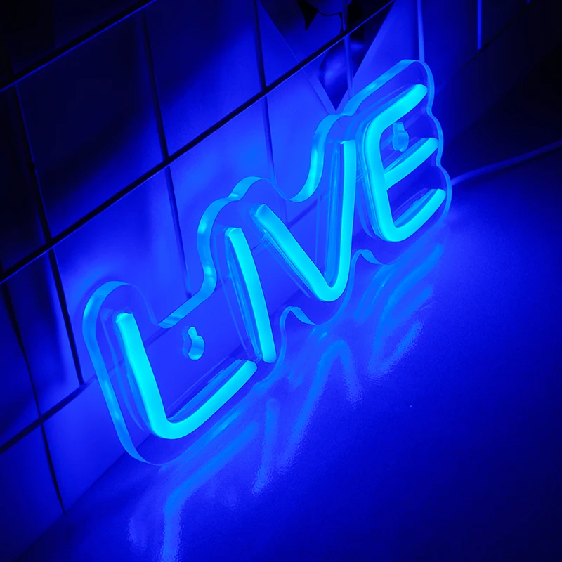 Live On Air Neon Borden Voor Muur Decor Neon Licht Usb Aangedreven Led Borden Voor Live On Air Slaapkamer Decor