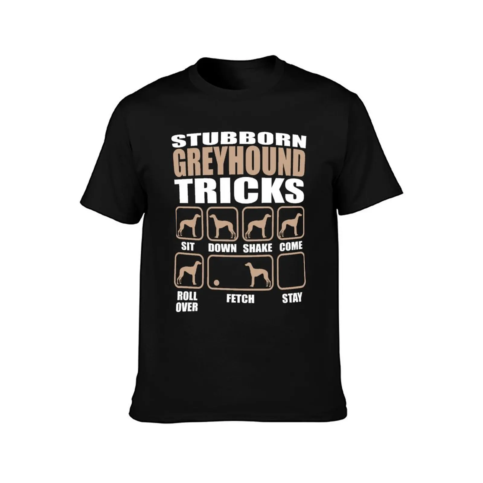 Stubborn Greyhound Tricks design T-Shirt, Summer Casual Cotton Tee, Oversized Streetwear Tops, Vintage Graphic Print