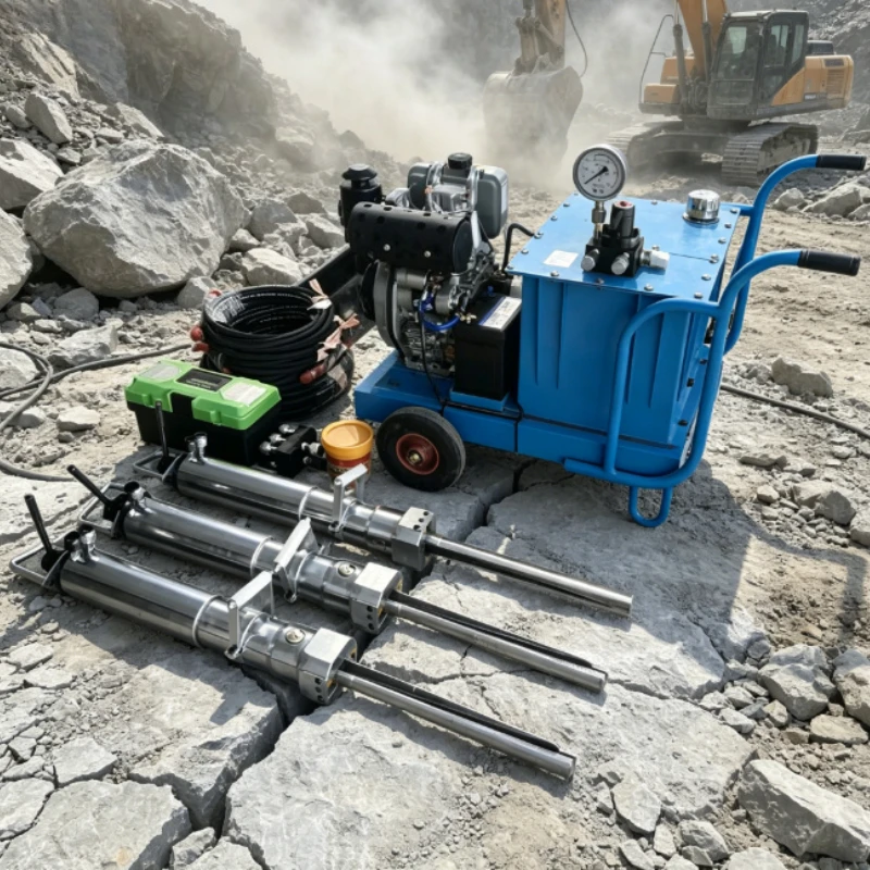 Industrial Grade Diesel Hydraulic Rock Splitting Machine Hydraulic Stone Separator for Basalt Marble Open-pit Quarry Mining