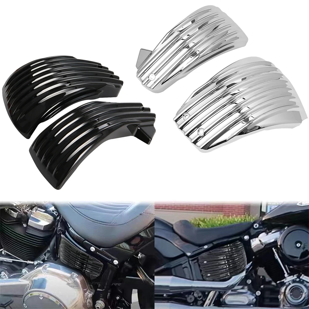 Motorcycel Black Left Right Side Battery Fairing Cover For Harley Softail Breakout FXBR Fat Boy FLFB Sport Glide FXDR 2018-2022