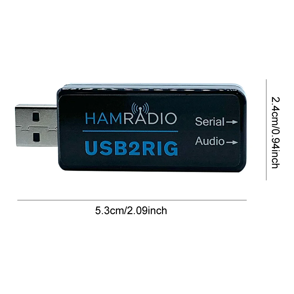 

USB2RIG Радио USB-разъем звуковой карты Поддержка PTT с управлением VOX USB-звуковой адаптер USB-аудиоадаптер для KENWOOD YAESU ICOM