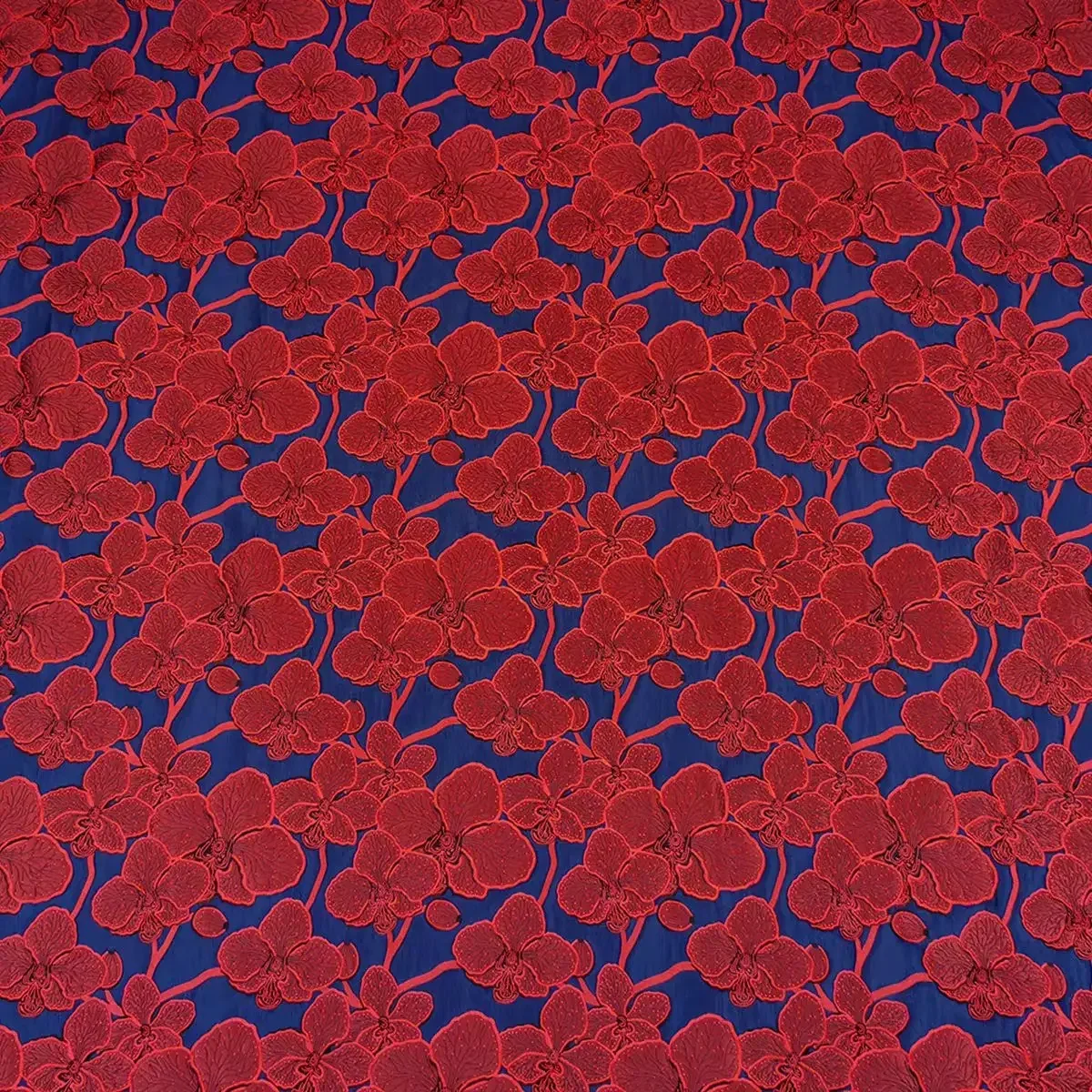 Large Red Flower Relief Woven Jacquard Fabric Retro Women's Dress Cheongsam Bag Decorative Sewing Fabric view 2